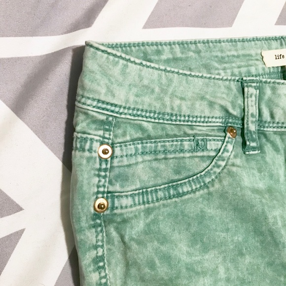 Marbled Seafoam Skinny Leg Pants - Picture 4 of 5